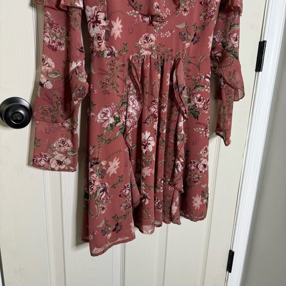 Wayf Dress Ruffle Mini Floral Dainty - Picture 3 of 8